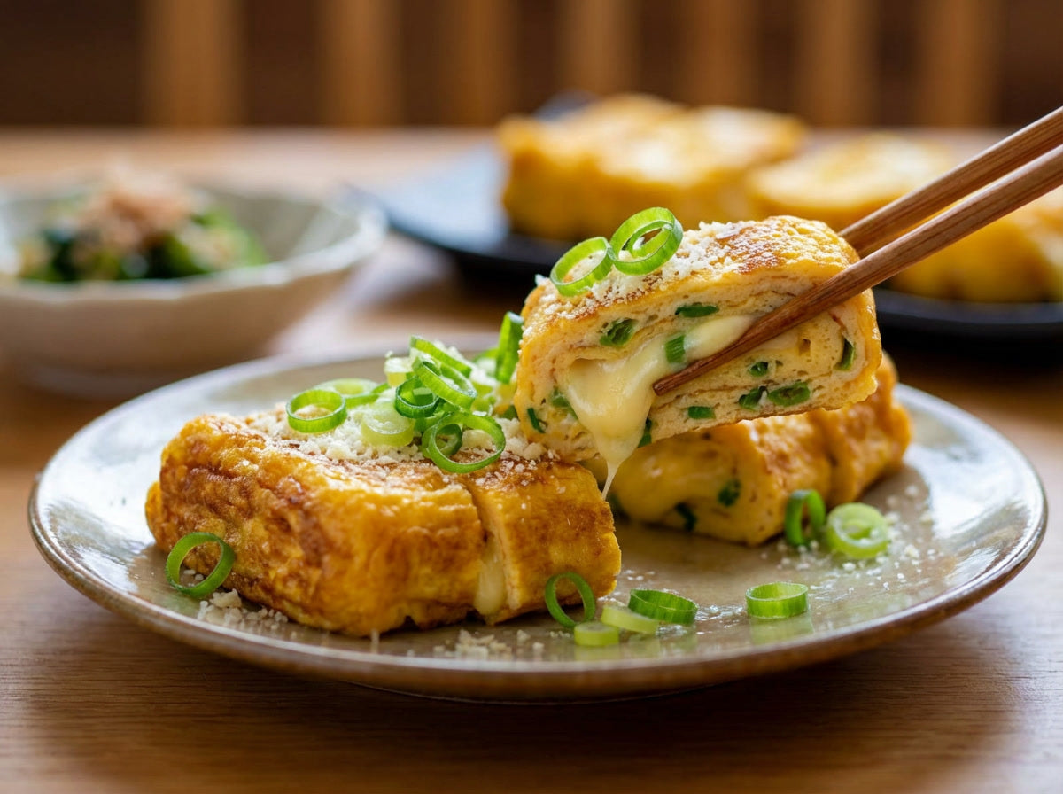 Cheese and Spring Onion Tamagoyaki (The Weekday Version)
