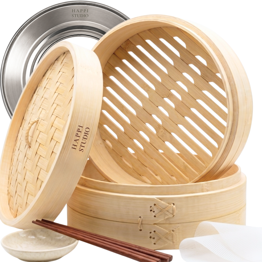 10 Inch Bamboo Steamer Set