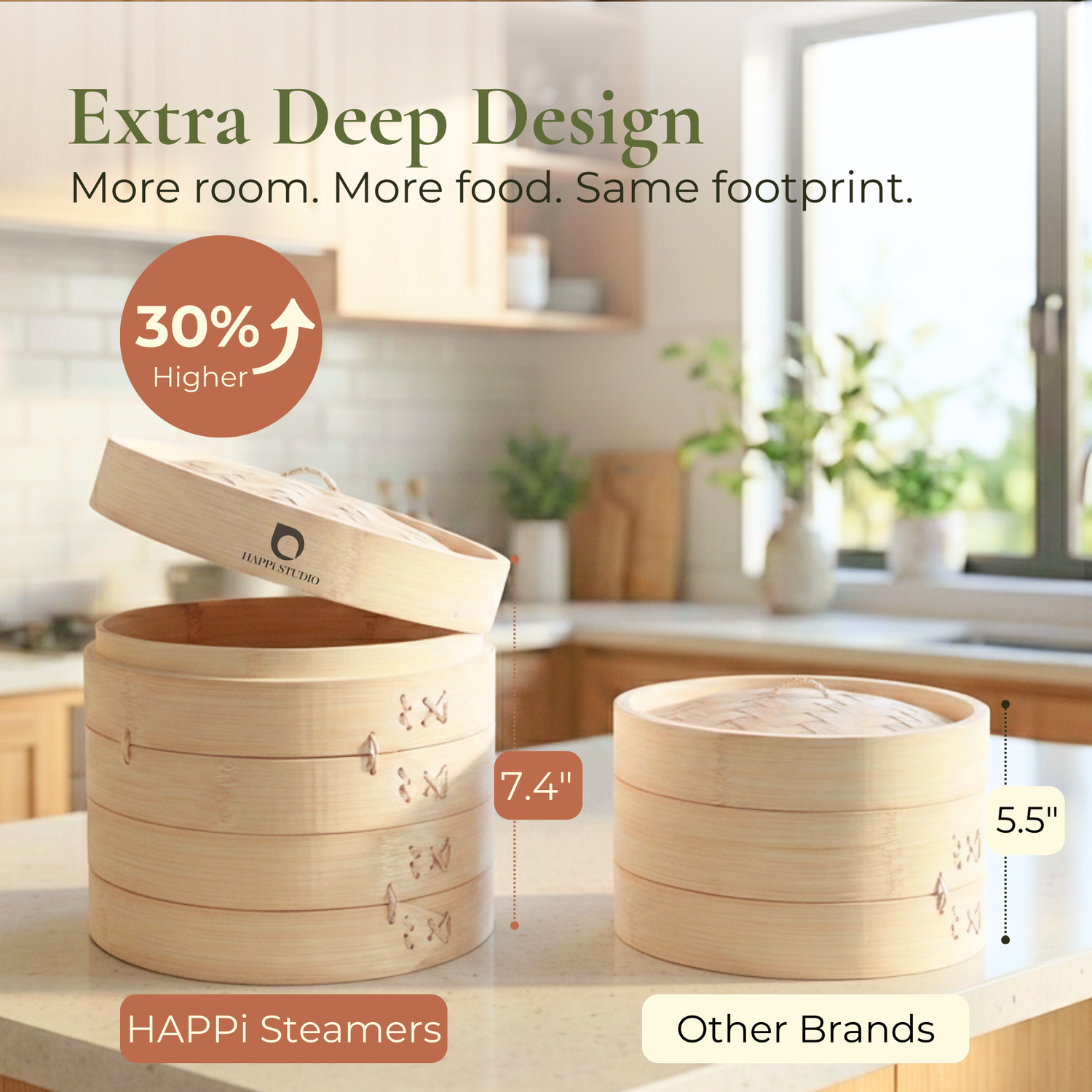 10 Inch Bamboo Steamer Set