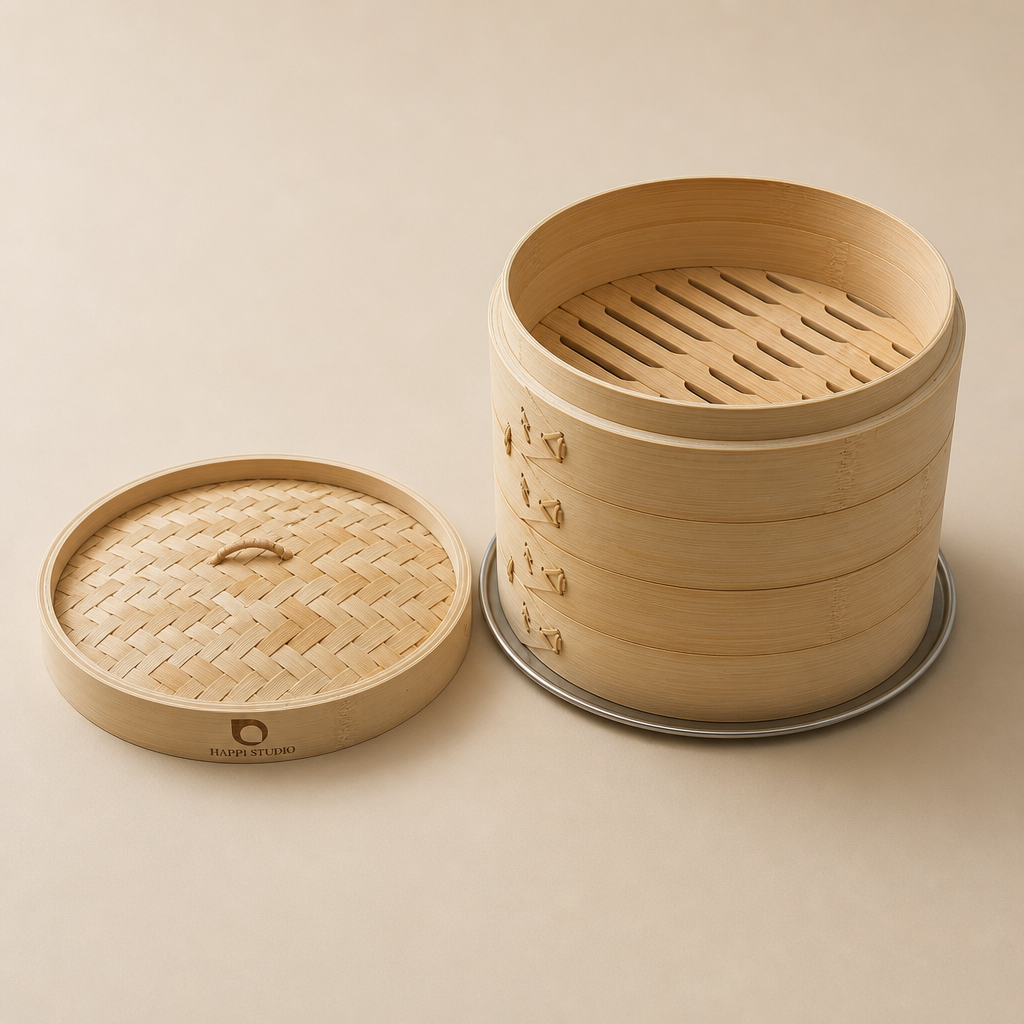 Extra Depth Bamboo Steamer w/ Adaptor Ring