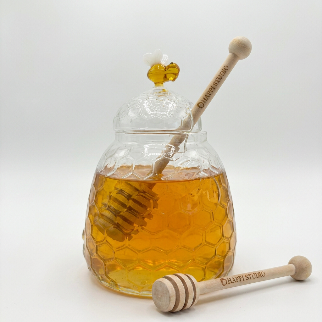 Glass Honey Jar